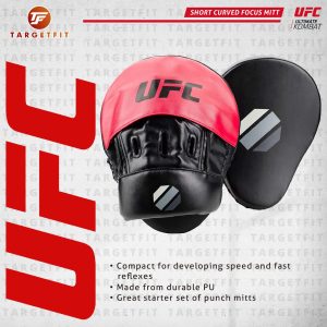 UFC Curved Focus Mitt Black Red Short